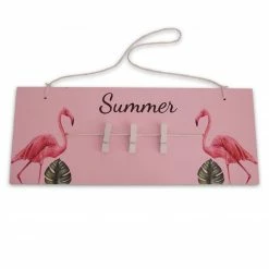 Rabatt 😍 Memoboard - Flamingos - Holz 🔥