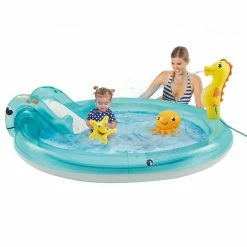 Blitzangebot 🧨 Kinder-Pool - blau - mit Rutsche 😍