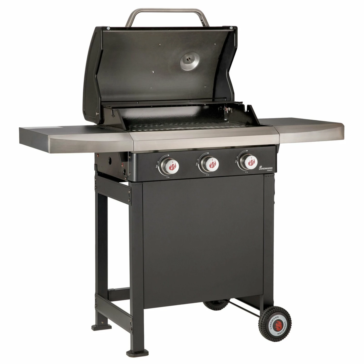 Besorgen 💯 LANDMANN Gasgrill - schwarz - Stahl - 3 Brenner 😍 4 Besorgen 💯 LANDMANN Gasgrill - schwarz - Stahl - 3 Brenner 😍 – Bild 2