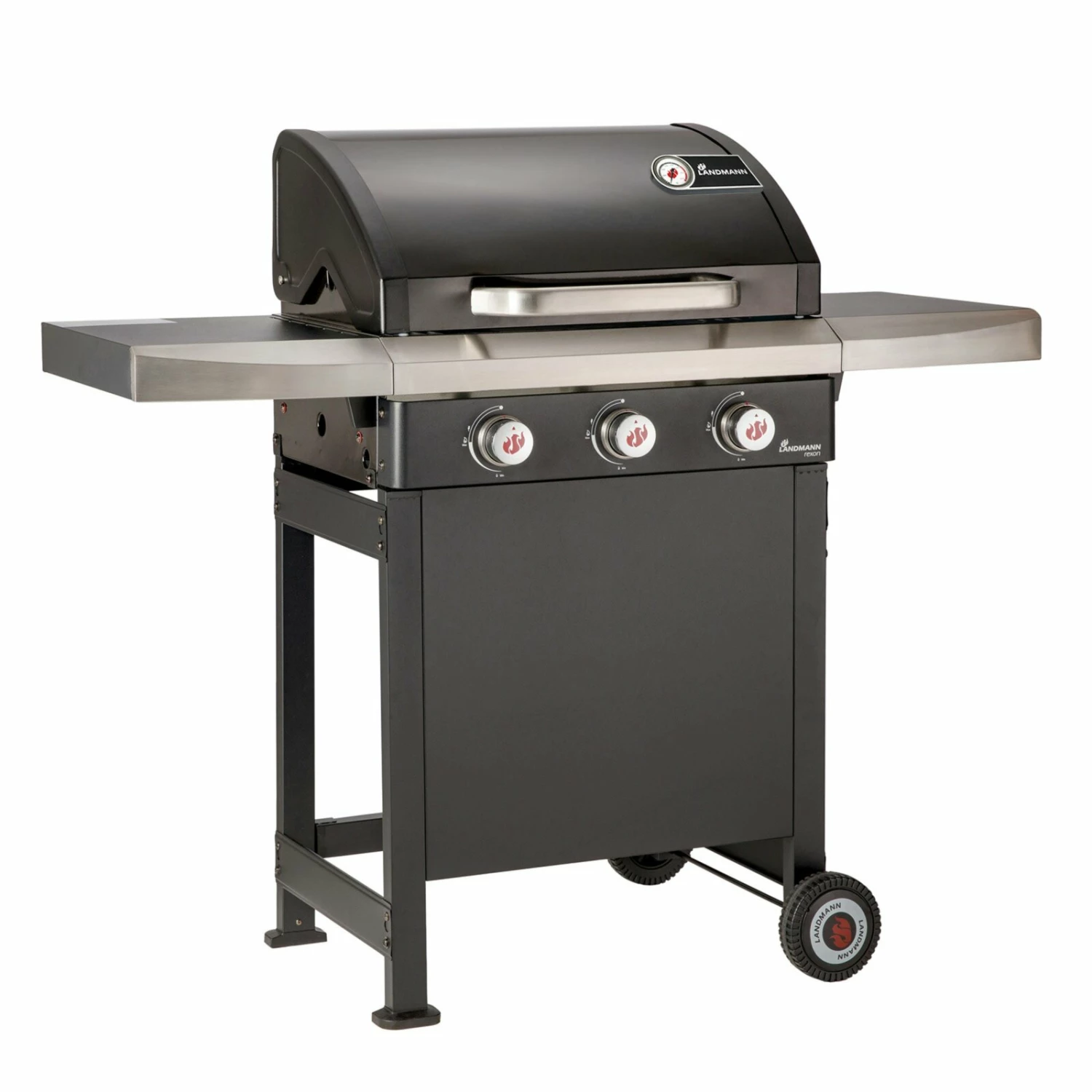 Besorgen 💯 LANDMANN Gasgrill - schwarz - Stahl - 3 Brenner 😍 3 Besorgen 💯 LANDMANN Gasgrill - schwarz - Stahl - 3 Brenner 😍