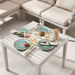 Großhandel ✔️ 6-teiliges Lounge-Set - LOOKS by Wolfgang Joop - hellgrau - Akazie massiv 🔥 -Angebote Garten Store 2802000100 13 1600Wx1600H