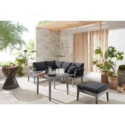 Brandneu 🎉 6-teiliges Lounge-Set - LOOKS by Wolfgang Joop - anthrazit - Akazie massiv 🎁 -Angebote Garten Store 2802000101 07 1600Wx1600H