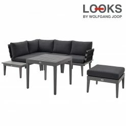 Brandneu 🎉 6-teiliges Lounge-Set - LOOKS by Wolfgang Joop - anthrazit - Akazie massiv 🎁