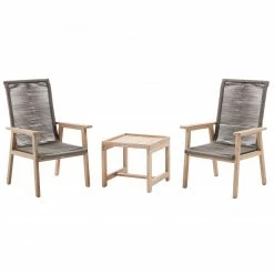 Auslauf 👍 3-teiliges Lounge-Set - LOOKS by Wolfgang Joop - hellbraun-grau 💯 -Angebote Garten Store 2802000300 12 1600Wx1600H