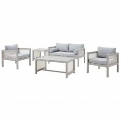 Großhandel 🔔 5-teiliges Lounge-Set - LOOKS by Wolfgang Joop - hellgrau - Wiener-Geflecht 🌟 -Angebote Garten Store 2802000700 09 1600Wx1600H