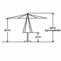 Blitzangebot 🔥 LED-Sonnenschirm BLACKLIGHT - anthrazit - Ø 270 cm ⌛ -Angebote Garten Store 9001870500 05 1600Wx1600H