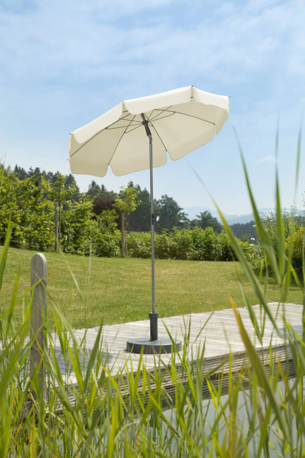 Auslauf 🥰 Sonnenschirm LOCARNO - natur - Ø 150 cm 👍 4 Auslauf 🥰 Sonnenschirm LOCARNO - natur - Ø 150 cm 👍 – Bild 2