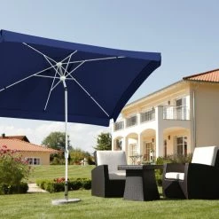 Brandneu 🛒 Sonnenschirm OSLO - blau - rechteckig - 300x200 cm 💯 -Angebote Garten Store 9001874400 02 1600Wx1600H