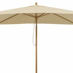 Bestpreis 🎁 Sonnenschirm MALAGA - natur - rechteckig - 300x200 cm 🧨