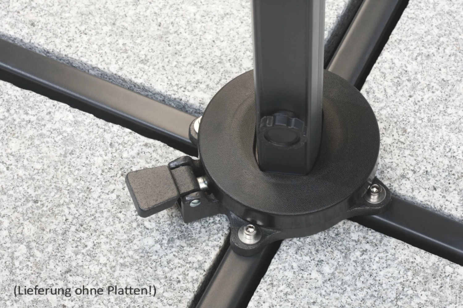 Auslauf 😉 Ampelschirm RHODOS - terracotta - quadratisch - 300x300 cm 💯 6 Auslauf 😉 Ampelschirm RHODOS - terracotta - quadratisch - 300x300 cm 💯 – Bild 4