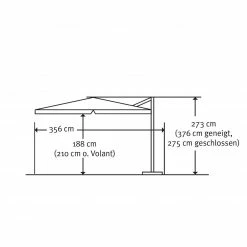 Bestes Angebot 👏 Ampelschirm RHODOS - anthrazit - rechteckig - 300x300 cm ❤️ -Angebote Garten Store 9001879600 05 1600Wx1600H