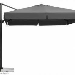 Bestes Angebot 👏 Ampelschirm RHODOS - anthrazit - rechteckig - 300x300 cm ❤️