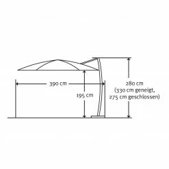 Angebote 🧨 Ampelschirm RHODOS RONDO - bordeaux - rund - 350 cm Ø ✔️ -Angebote Garten Store 9001880100 05 1600Wx1600H
