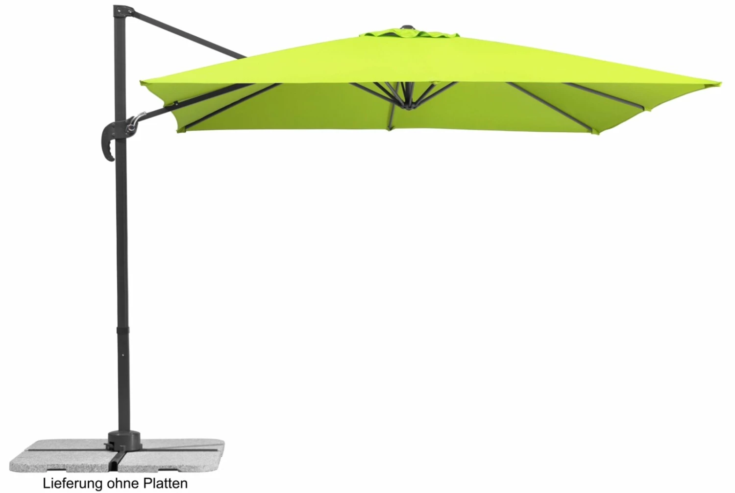 Budget 👍 Ampelschirm RHODOS JUNIOR - apfelgrün - quadratisch - 270x270 cm 😉 3 Budget 👍 Ampelschirm RHODOS JUNIOR - apfelgrün - quadratisch - 270x270 cm 😉