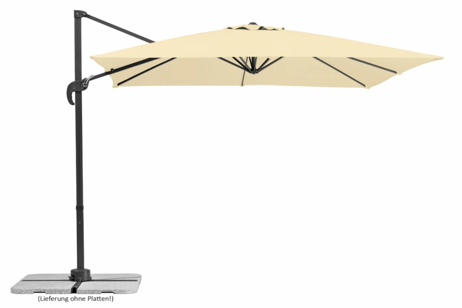 Schlussverkauf 🧨 Ampelschirm RHODOS JUNIOR - natur - quadratisch - 270x270 cm 👏 3 Schlussverkauf 🧨 Ampelschirm RHODOS JUNIOR - natur - quadratisch - 270x270 cm 👏