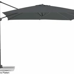 Blitzangebot 🛒 Ampelschirm RHODOS JUNIOR - anthrazit - quadratisch - 270x270 cm 👍