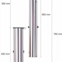 Brandneu 😍 Bodenhülse - Aluminium - für Sonnenschirme 🎁 -Angebote Garten Store 9001881600 03 1600Wx1600H