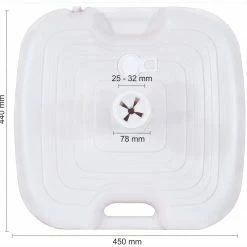 Bestpreis 🧨 Schirmständer - weiß - für ca. 20 Liter 😉 -Angebote Garten Store 9001882700 04 1600Wx1600H