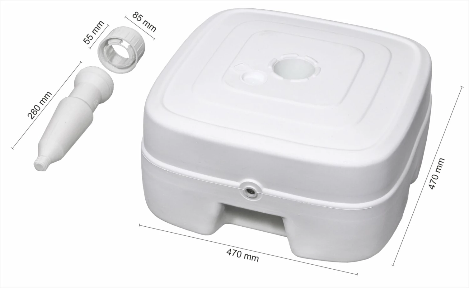 Aktion 🌟 Schirmständer - weiß - mit Rollen - für ca. 45 Liter 😍 5 Aktion 🌟 Schirmständer - weiß - mit Rollen - für ca. 45 Liter 😍 – Bild 3