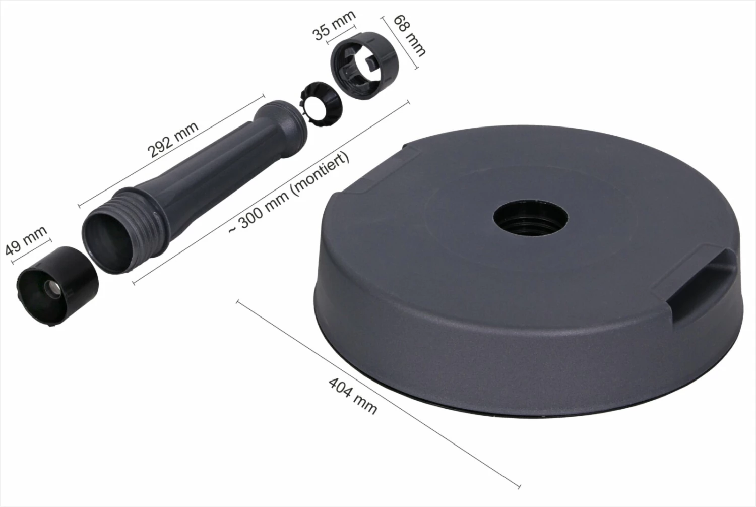 Top 10 ❤️ Schirmständer - anthrazit - Kunststoff - 20 kg 👍 4 Top 10 ❤️ Schirmständer - anthrazit - Kunststoff - 20 kg 👍 – Bild 2