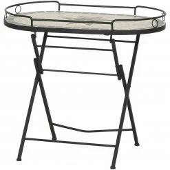 Blitzangebot ✨ Serviertisch STELLA - schwarz - Mosaik 🧨