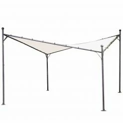 Rabatt ⌛ Pavillon BERLINO - grau-weiß - 4x4 Meter 👏