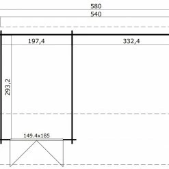 Angebote 👏 Gartenhaus KENZO - Fichte massiv - naturbelassen - 540x300 cm 😍 7 Angebote 👏 Gartenhaus KENZO - Fichte massiv - naturbelassen - 540x300 cm 😍 -Angebote Garten Store 9002499200 03 1600Wx1600H