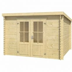 Blitzangebot 😉 Gartenhaus MIAMI - Fichte massiv - naturbelassen - 292x292 cm ✨ -Angebote Garten Store 9002499800 03 1600Wx1600H