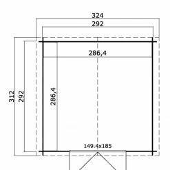Top 10 ✔️ Gartenhaus HOUSTON - Fichte massiv - naturbelassen - 292x292 cm 🛒 -Angebote Garten Store 9002499900 03 1600Wx1600H