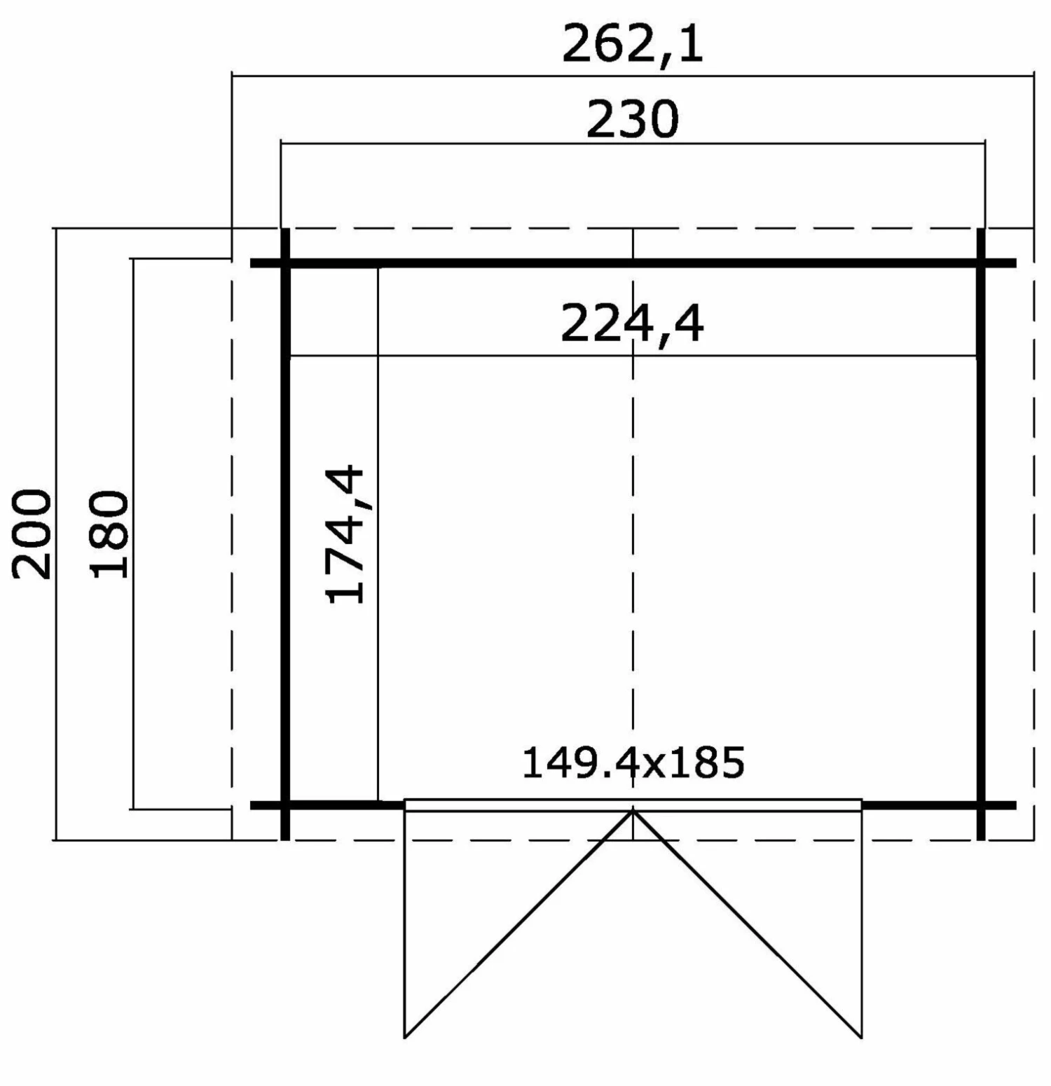 Großhandel 🛒 Gartenhaus LOS ANGELES - Fichte massiv - naturbelassen - 230x180 cm 🛒 5 Großhandel 🛒 Gartenhaus LOS ANGELES - Fichte massiv - naturbelassen - 230x180 cm 🛒 – Bild 3