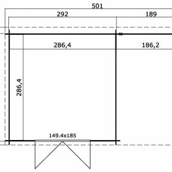 Blitzangebot 🧨 Gartenhaus TAMPA - Fichte massiv - naturbelassen - 501x219 cm 🔥 -Angebote Garten Store 9002500600 03 1600Wx1600H