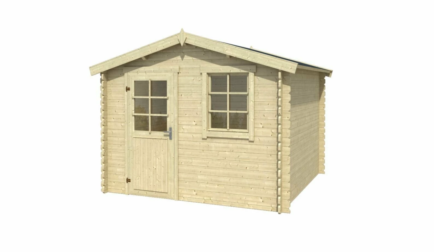 Am billigsten ✔️ Gartenhaus NINA - Fichte massiv - naturbelassen - 275x230 cm 😍 4 Am billigsten ✔️ Gartenhaus NINA - Fichte massiv - naturbelassen - 275x230 cm 😍 – Bild 2