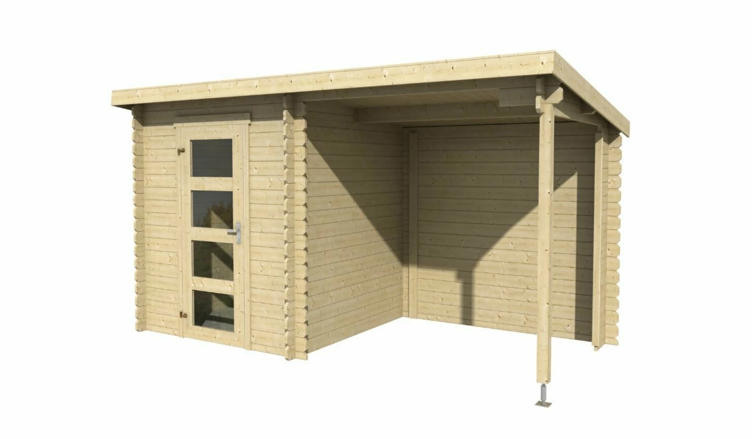 Bestpreis 🔥 Gartenhaus JELLE PLUS - Fichte massiv - naturbelassen - 370/175x175 cm 🛒 4 Bestpreis 🔥 Gartenhaus JELLE PLUS - Fichte massiv - naturbelassen - 370/175x175 cm 🛒 – Bild 2