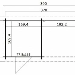 Bestpreis 🔥 Gartenhaus JELLE PLUS - Fichte massiv - naturbelassen - 370/175x175 cm 🛒 7 Bestpreis 🔥 Gartenhaus JELLE PLUS - Fichte massiv - naturbelassen - 370/175x175 cm 🛒 -Angebote Garten Store 9002503100 03 1600Wx1600H
