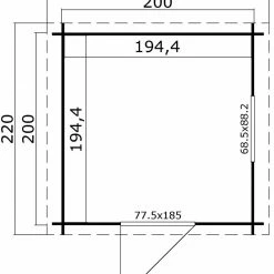 Bestpreis 🥰 Gartenhaus WELS 1 - Fichte massiv - naturbelassen - 200x200 cm 👍 7 Bestpreis 🥰 Gartenhaus WELS 1 - Fichte massiv - naturbelassen - 200x200 cm 👍 -Angebote Garten Store 9002504300 03 1600Wx1600H