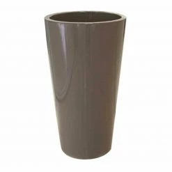 Brandneu 🤩 Pflanztopf TUIT - taupe-Hochglanz - Kunststoff - 40x75 cm 🧨