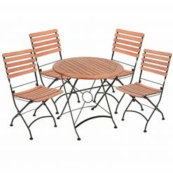 Besorgen 😍 Gartentisch WIEN - natur-schwarz - Eukalyptus - rund ⭐ -Angebote Garten Store 9002722600 03 1600Wx1600H