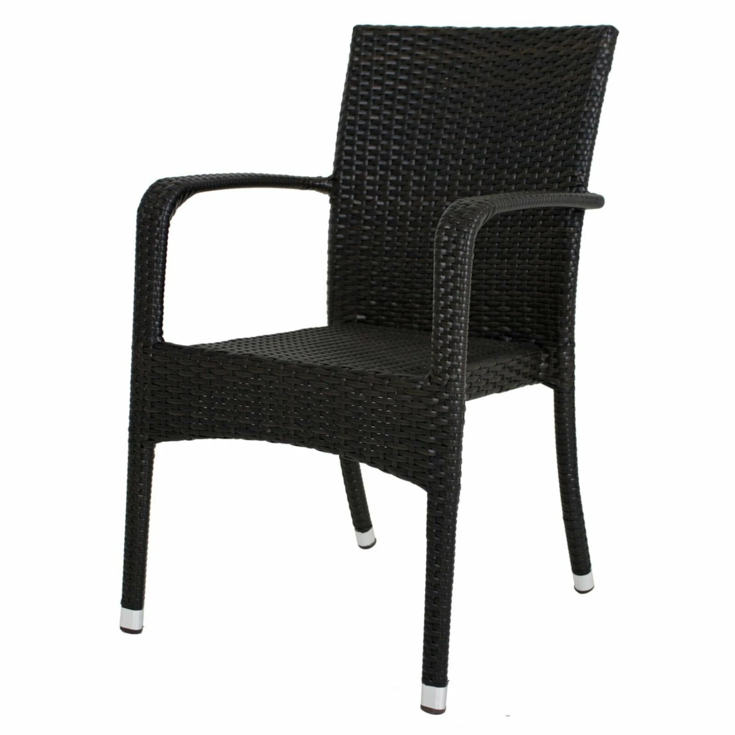 Coupon 😍 2er-Set Stapelstühle LONDON - schwarz - Geflecht 🧨 5 Coupon 😍 2er-Set Stapelstühle LONDON - schwarz - Geflecht 🧨 – Bild 3