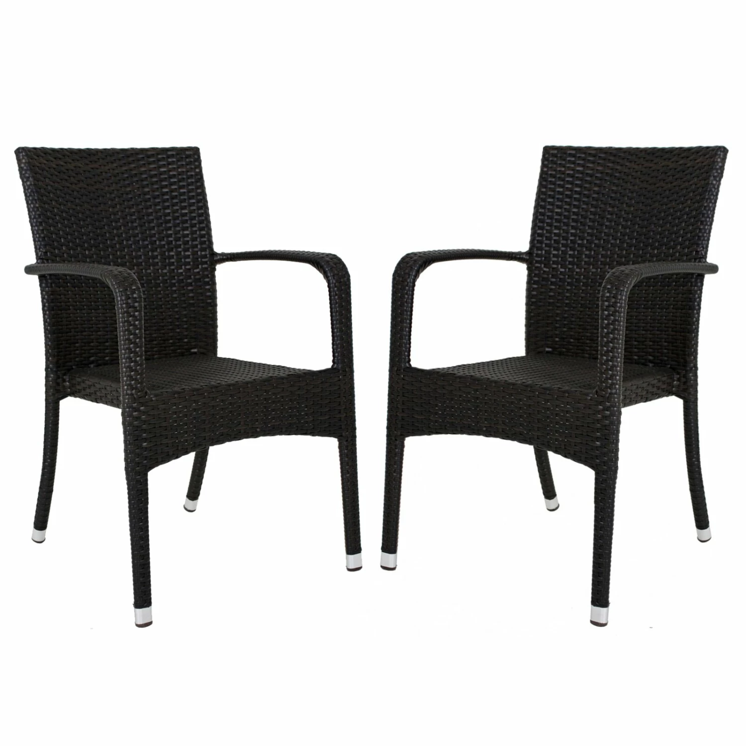 Coupon 😍 2er-Set Stapelstühle LONDON - schwarz - Geflecht 🧨 3 Coupon 😍 2er-Set Stapelstühle LONDON - schwarz - Geflecht 🧨