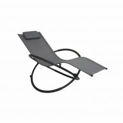 Blitzangebot 💯 Schaukelliege MILOS - schwarz-silber - mit Nackenkissen 👏