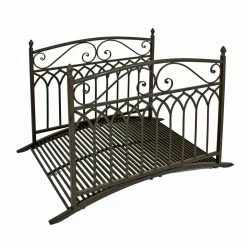 Aktion 👍 Gartenbrücke YASUR - Rost-Optik - mit Geländer 🤩