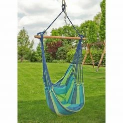Schlussverkauf 🧨 Hängesessel TOBAGO - blau-grün - mit 2 Kissen 🥰 -Angebote Garten Store 9002730300 04 1600Wx1600H