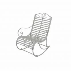 Schlussverkauf 🛒 Schaukelstuhl TAMBO - weiß - Stahl ✔️