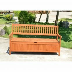 Auslauf ✨ Gartenbank HOUSTON - Eukalyptus - für 3 - mit Staufach 👍 -Angebote Garten Store 9002739400 04 1600Wx1600H