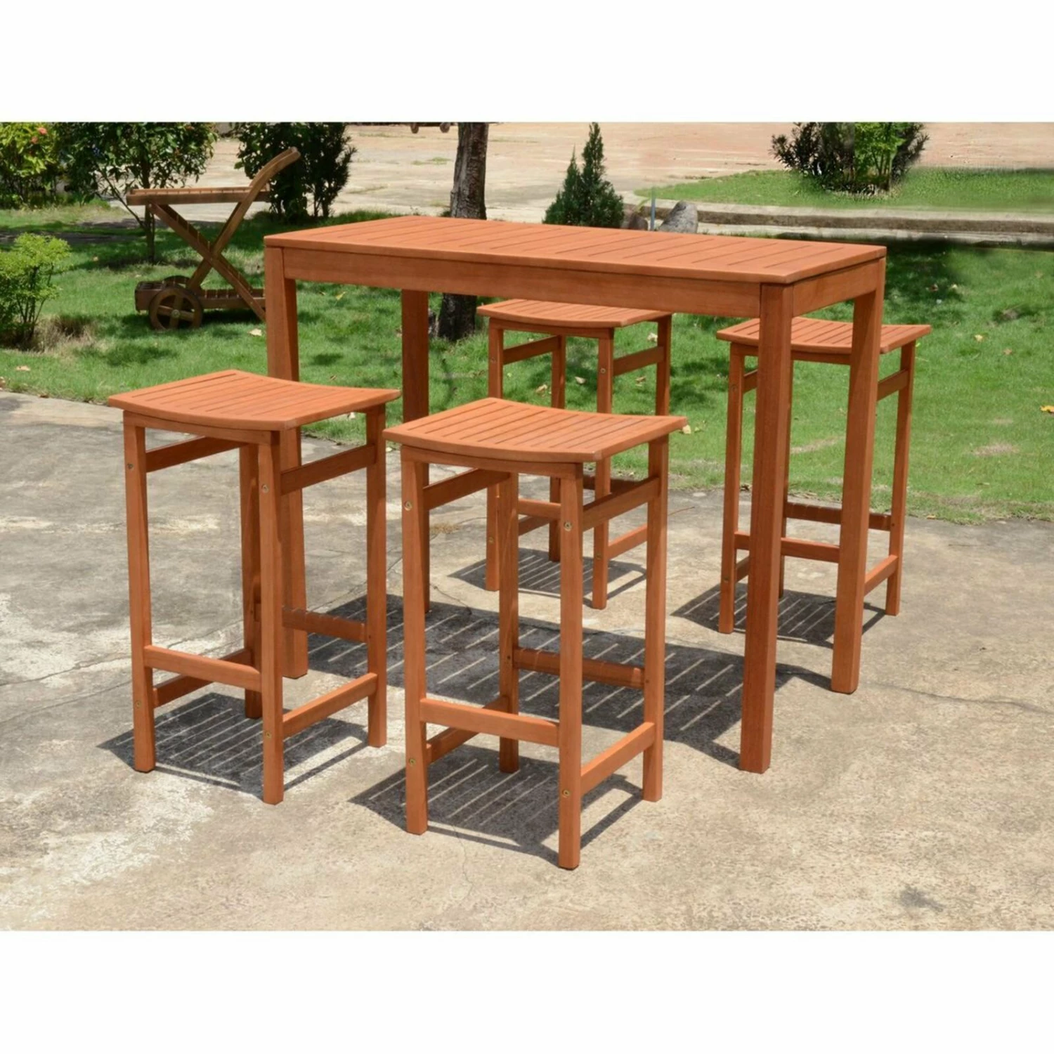 Top 10 🎉 5-teiliges Bar-Set PALMDALE - Eukalyptus massiv 🤩 3 Top 10 🎉 5-teiliges Bar-Set PALMDALE - Eukalyptus massiv 🤩