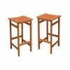 Besorgen ✔️ 2er-Set Barhocker PALMDALE - Eukalyptus Massivholz 🛒