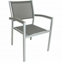 Budget 😀 2er-Set Stapelstuhl GRACE - grau - Aluminium ✔️ -Angebote Garten Store 9002744700 03 1600Wx1600H