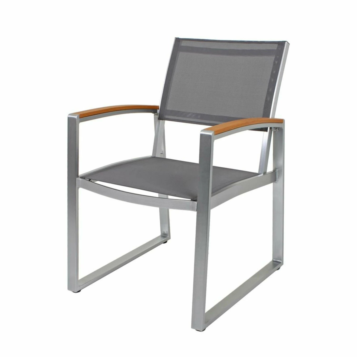 Blitzangebot 🧨 2er-Set Stuhl mit Armlehnen AVA - grau - Aluminium ⭐ 4 Blitzangebot 🧨 2er-Set Stuhl mit Armlehnen AVA - grau - Aluminium ⭐ – Bild 2