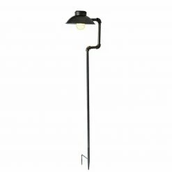 Billig 🌟 Solar-Leuchte JOSEPHINE - antik-schwarz - 153,5 cm hoch ✔️