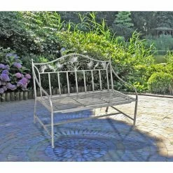 Bestes Angebot ✨ Gartenbank TALIN - grau - Metall - 111 cm 🔔 -Angebote Garten Store 9002821400 03 1600Wx1600H